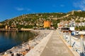 Dockyard and arsenal in Alanya on beautiful, sunny day, Turkey