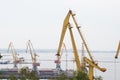 Dockyard cranes Royalty Free Stock Photo