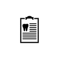 Docs Dental Checklist, Teeth Diagnostic Report Flat Vector Icon