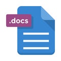 Docs file vector flat icon Royalty Free Stock Photo