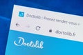 Doctolib.fr Web Site. Selective focus. Royalty Free Stock Photo