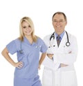 Group of confident doctors and nurses with their arms crossed displaying some attitude Royalty Free Stock Photo