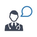 Doctor advice icon. vector design