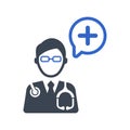 Doctor advice icon Royalty Free Stock Photo