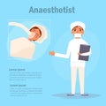 Doctor anaesthetist Vector. Cartoon.