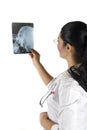 Doctor analyze a head x-ray Royalty Free Stock Photo