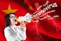 Doctor announcing Corona Virus symptoms