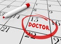Doctor Appointment Health Care Check Up Physical Calendar