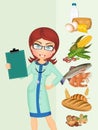 Doctor assesses food allergies and intolerances Royalty Free Stock Photo