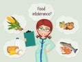Doctor assesses food allergies and intolerances