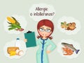 Doctor assesses food allergies and intolerances Royalty Free Stock Photo