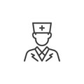 Doctor avatar line icon