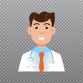 Doctor avatar icon, Medical staff icon. Vector illustration