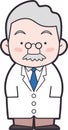 A doctor with a beard and glasses wearing a white coat Royalty Free Stock Photo