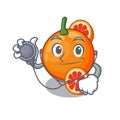 Doctor blood orange in mascot fruit basket