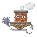 Doctor brick chimney in the shape mascot