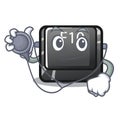 Doctor button f10 in the mascot shape Royalty Free Stock Photo