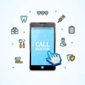 Doctor Call. Vector Royalty Free Stock Photo