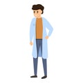 Doctor cardiologist icon, cartoon style