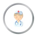 Doctor cartoon icon. Illustration for web and mobile design.