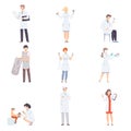 Doctor Characters Collection, Professional Medical Workers, Optometrist, Neurologist, Radiologist, Laboratory Assistant