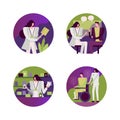 Hospital and Medical scene icons.