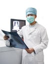 Doctor check X-ray picture Royalty Free Stock Photo