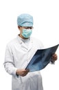 Doctor check X-ray picture Royalty Free Stock Photo