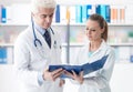 Doctor checking medical records Royalty Free Stock Photo