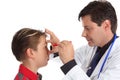 Doctor checking patient eyes Royalty Free Stock Photo
