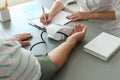 Doctor checking patient`s blood pressure Royalty Free Stock Photo