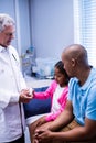 Doctor checking patient sugar level Royalty Free Stock Photo