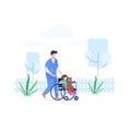 Doctor and children patient in wheelchair, Doctor Carrying children Patient On Wheelchair, Child wheelchair doctor, Children Docto