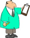 Doctor with a clipboard