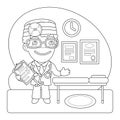 Doctor Coloring Page Royalty Free Stock Photo