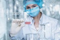 The doctor conducts a coronavirus sample test Royalty Free Stock Photo