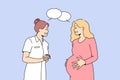 Doctor consult pregnant woman