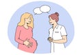 Doctor consult pregnant woman