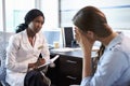 Doctor In Consultation With Depressed Female Patient Royalty Free Stock Photo