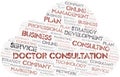 Doctor Consultation typography word cloud. Royalty Free Stock Photo