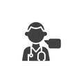 Doctor consultation vector icon Royalty Free Stock Photo