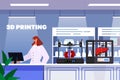doctor controlling human transplantation organ models prints on 3d bio printer medical printing biological engineering