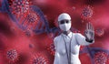 Doctor and Corona virus background