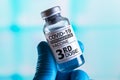 COVID-19 Vaccine Vial for vaccination tagged with 3rd dose