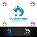 Doctor Cross Medical Hospital Logo for Emergency Clinic Drug store or Volunteers Royalty Free Stock Photo