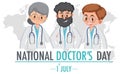 Doctor on doctor day in July logo