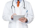 Doctor with digital tablet