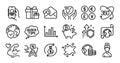 Doctor, Dirty spot and Quick tips line icons set. Vector