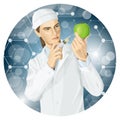 Doctor does gmo modification to an apple