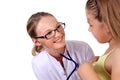 Doctor doing medical examination to a child